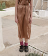 BASERANGE Drawstring Skirt France BAS-SKMAX-SS-WI24-ZONG Brown